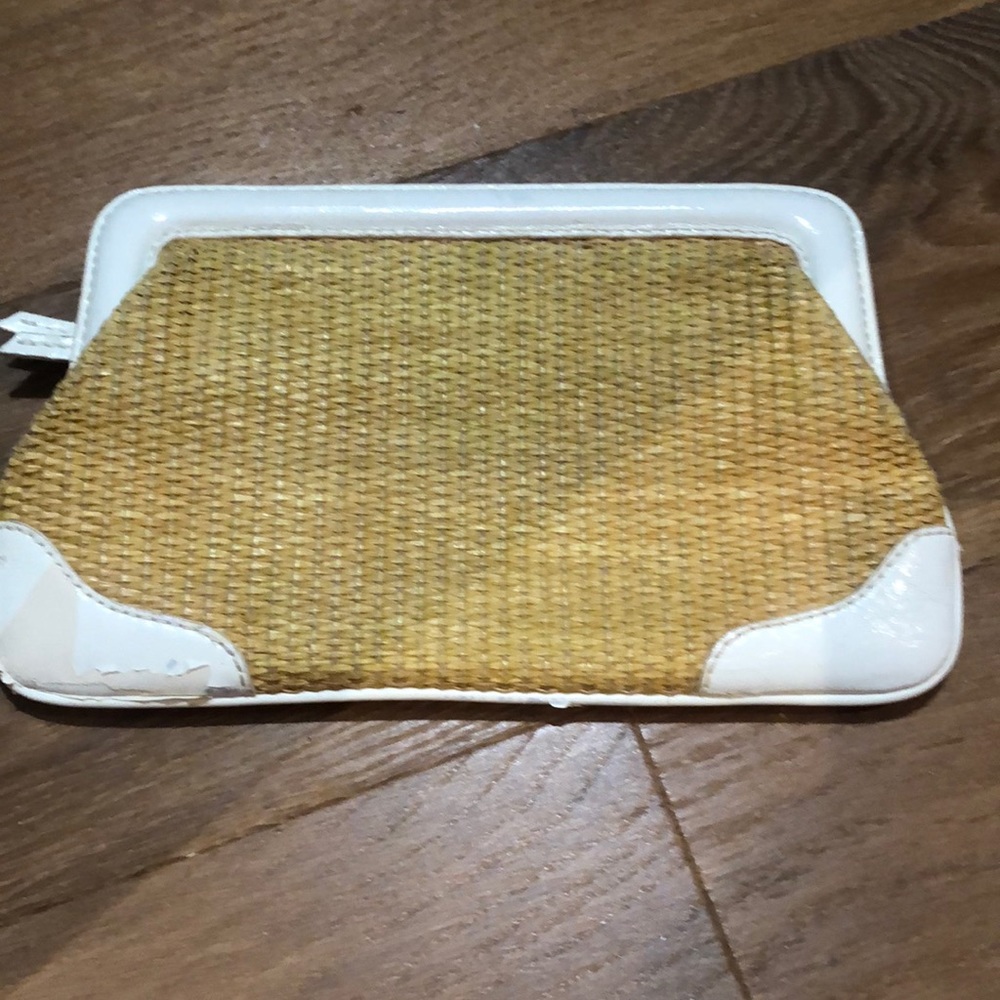 This J. Crew little clutch purse. Woven, magnet close clutch.